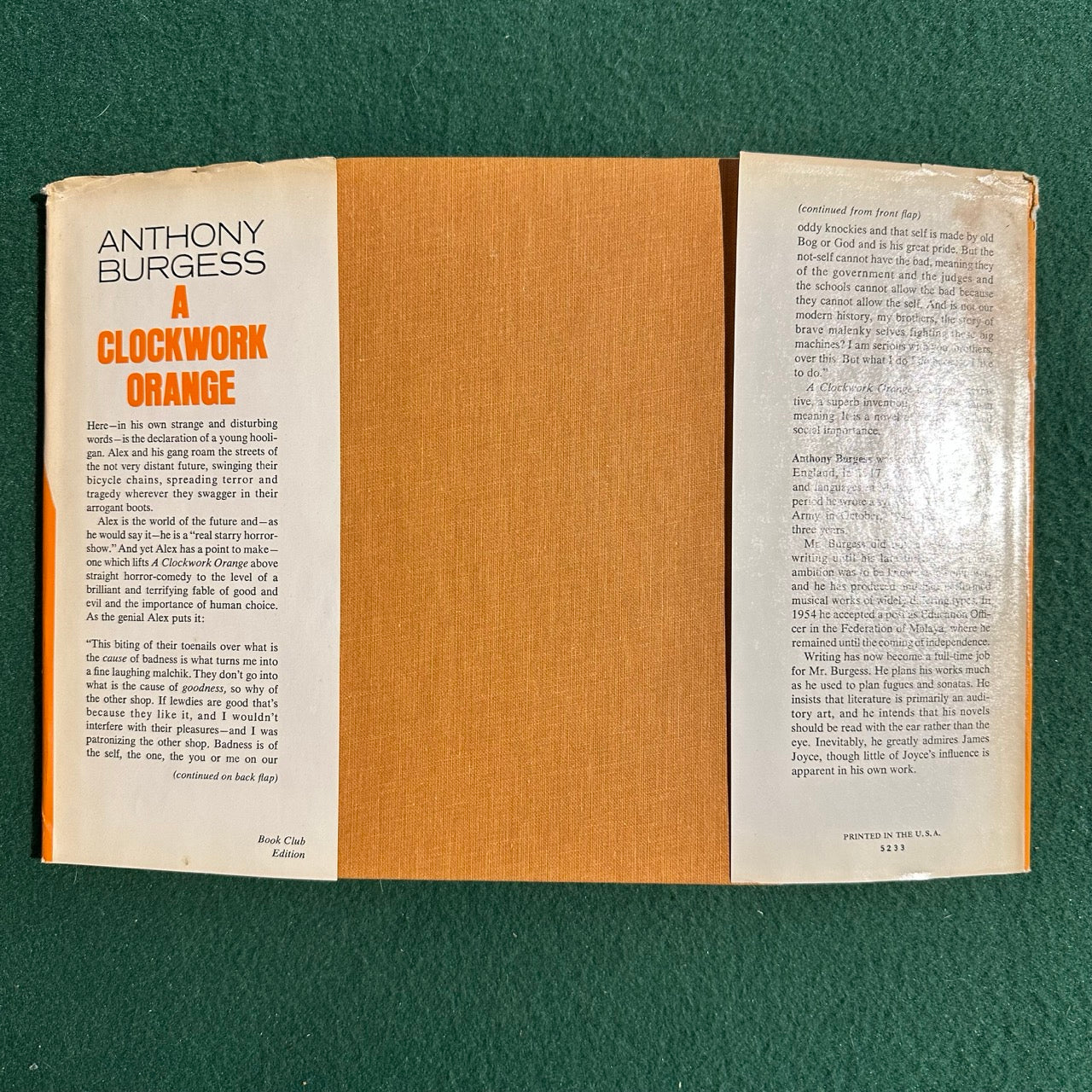 Vintage Fiction Hardback: Anthony Burgess - A Clockwork Orange BCE