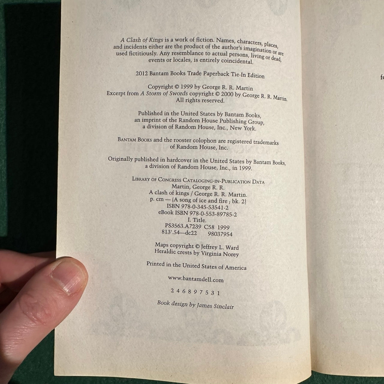 Vintage Fantasy Paperback: George R R Martin - A Clash of Kings FIRST PRINTING