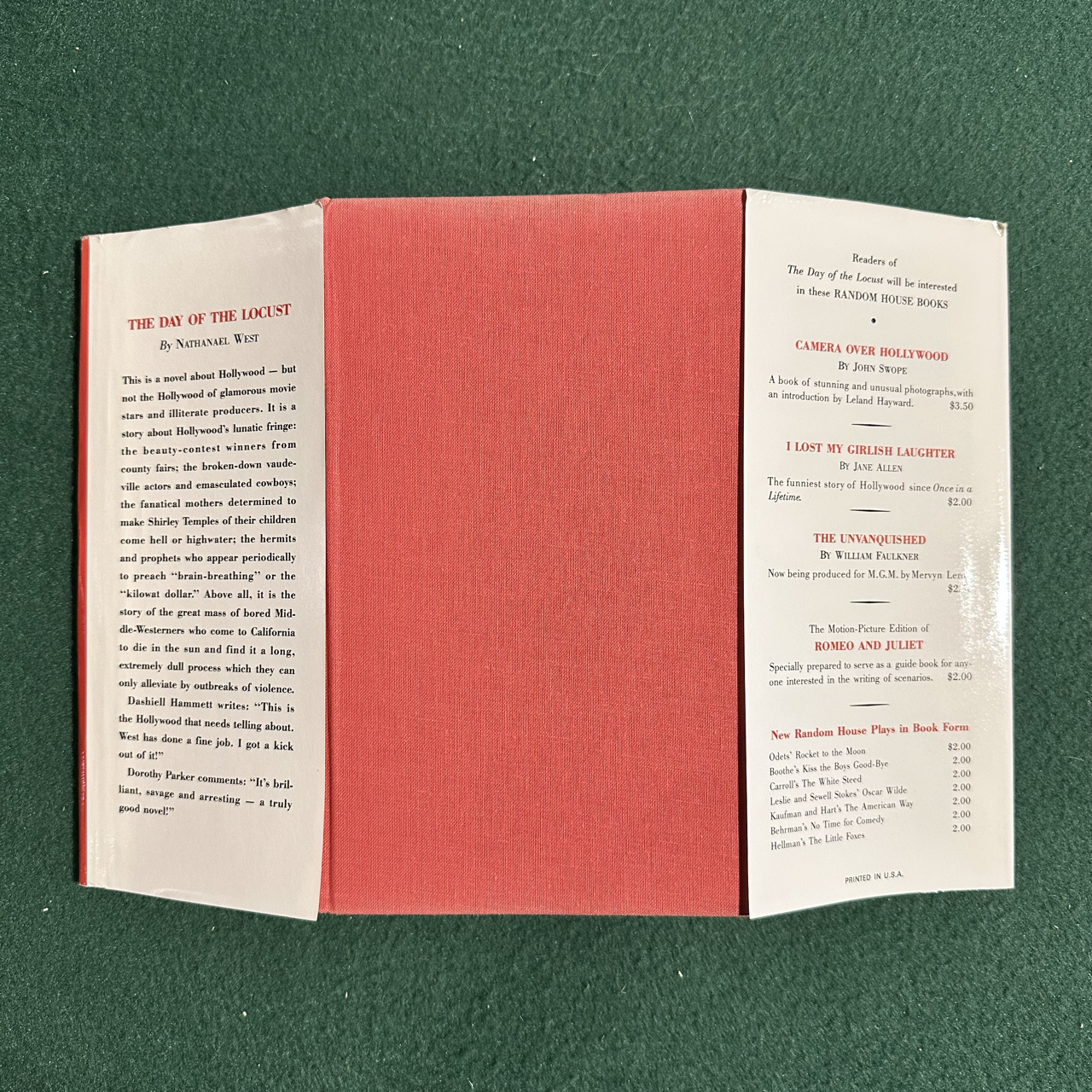Vintage Fiction Hardback: Nathanael West - The Day of the Locust BCE