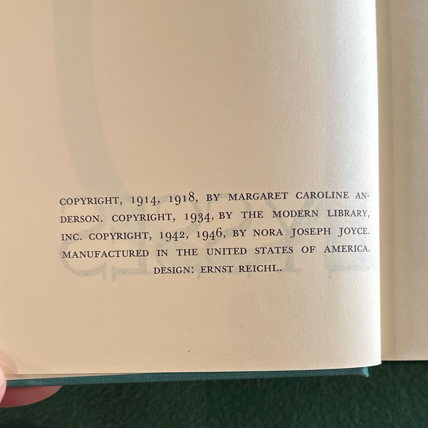 Vintage Fiction Hardback: James Joyce - Ulysses 1946 Reprint