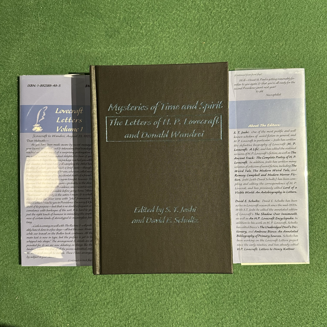Vintage Non-Fiction Hardback: Mysteries of Time and Spirit - The Letters of HP Lovecraft and Donald Wandrei, Edited by ST Joshi and David E Scultz FIRST EDITION