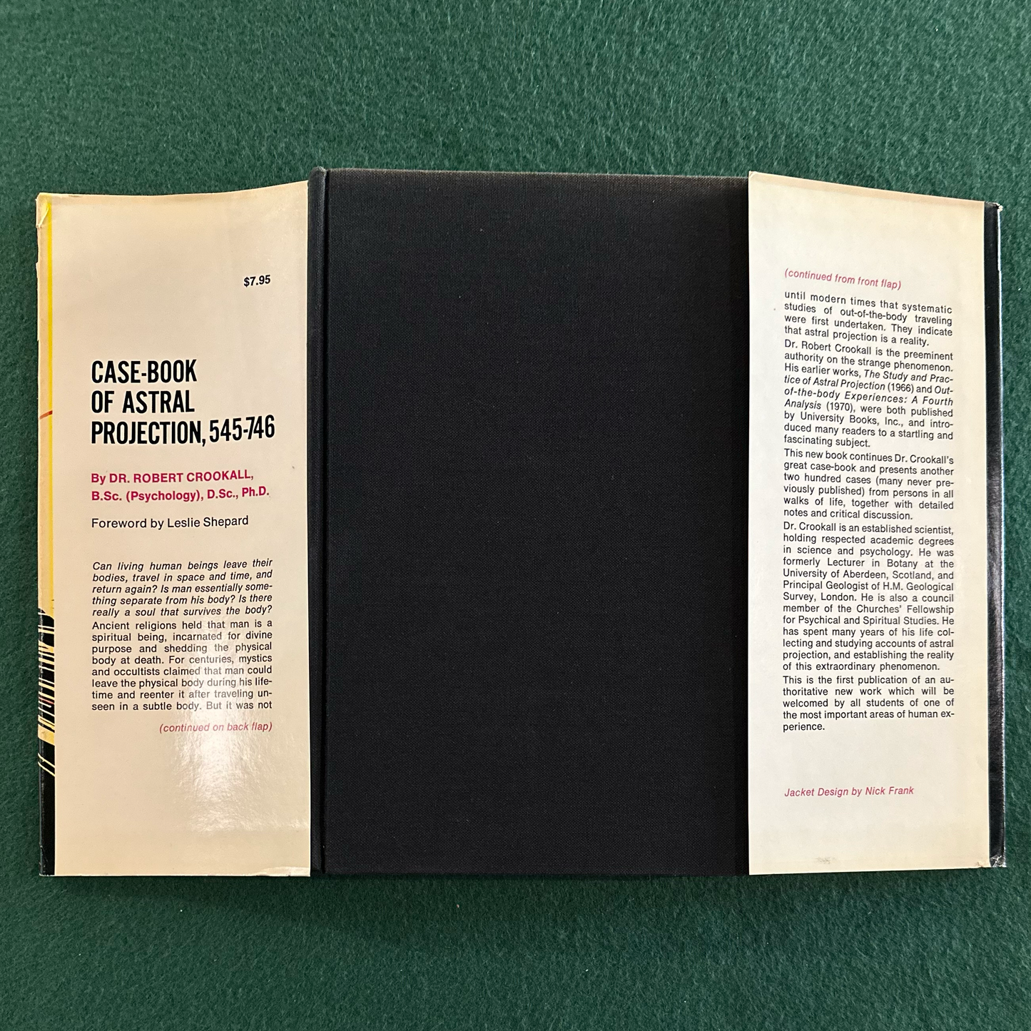 Vintage Non-Fiction Hardback: Dr Robert Crookall - Case-book of Astral Projection 545-746