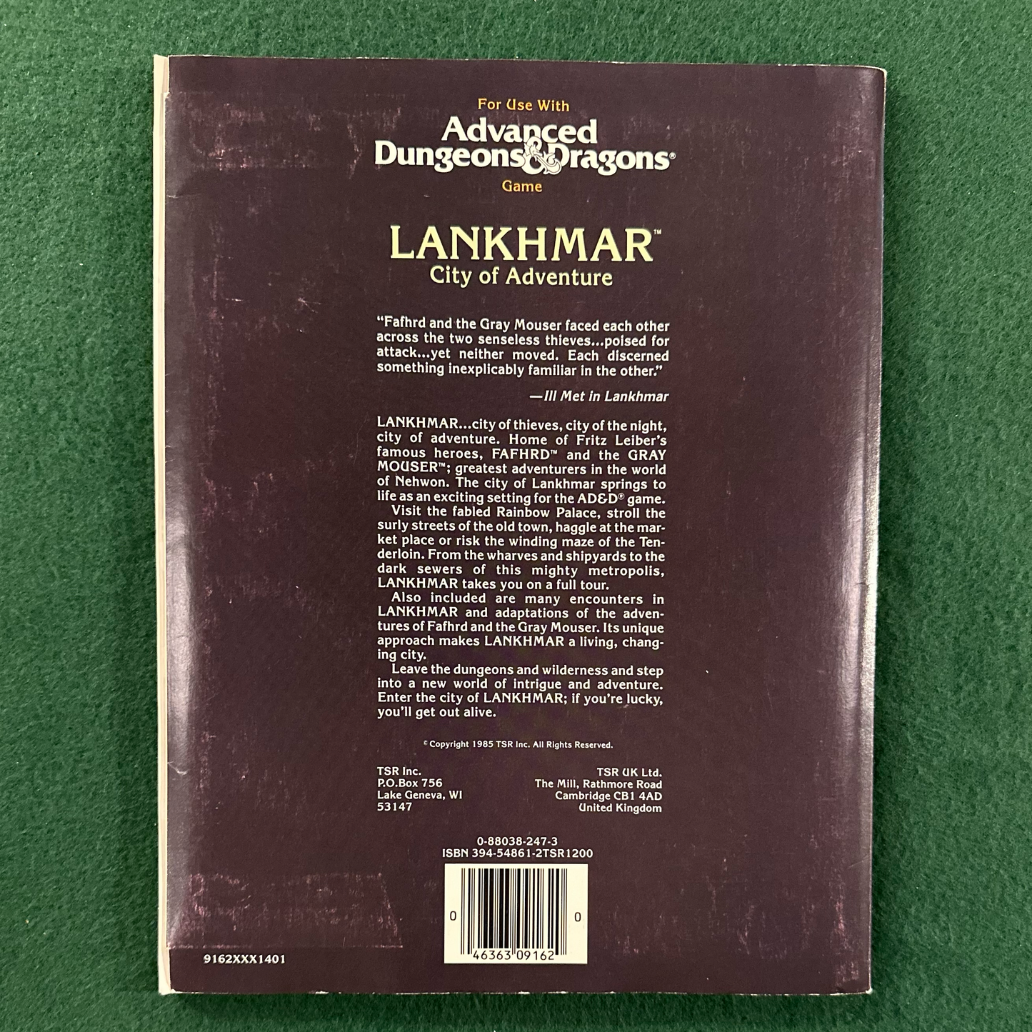 Vintage Dungeons & Dragons Game Book: Lankhmar, City of Adventure COMPLETE