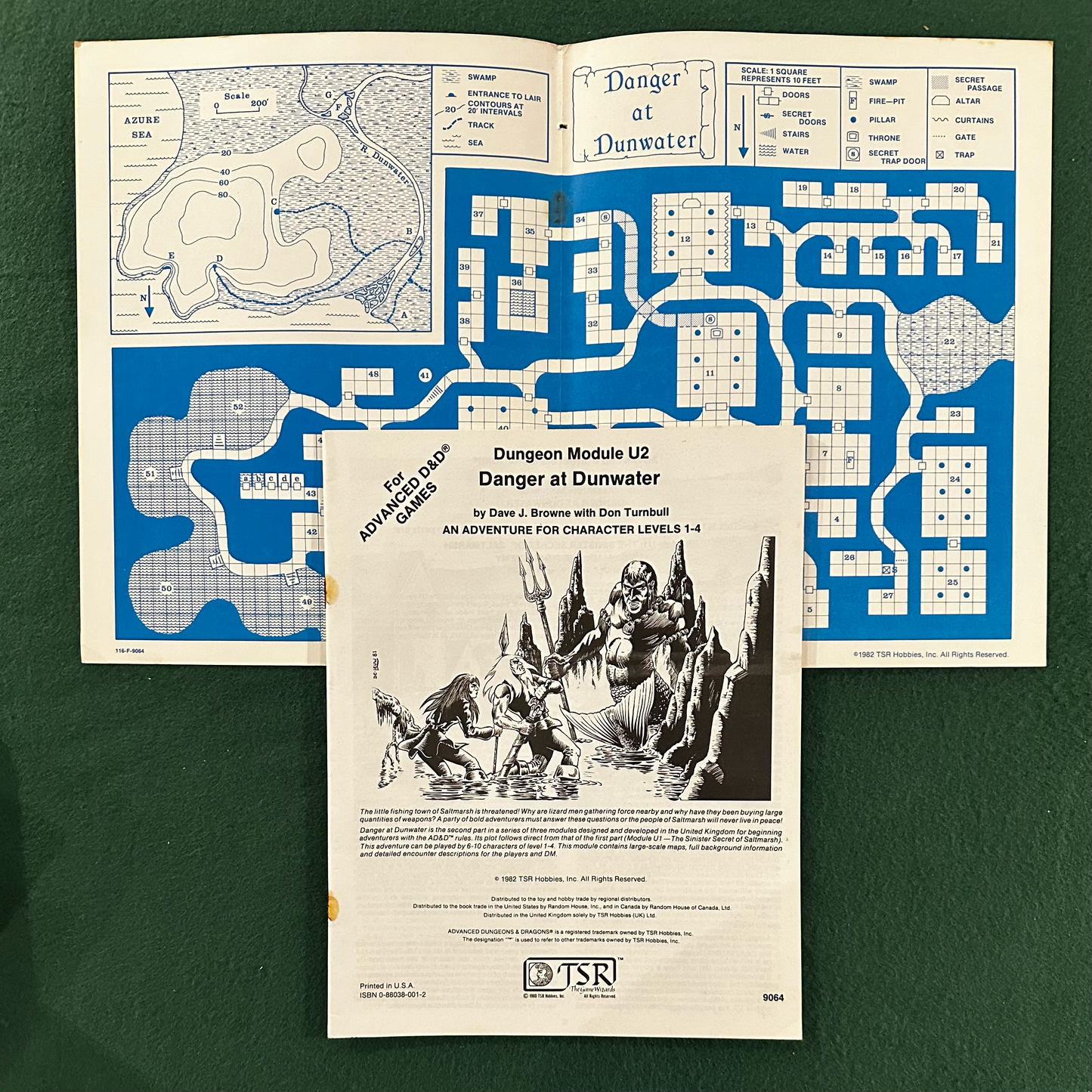 Vintage Dungeons & Dragons Game Book: Danger at Dunwater