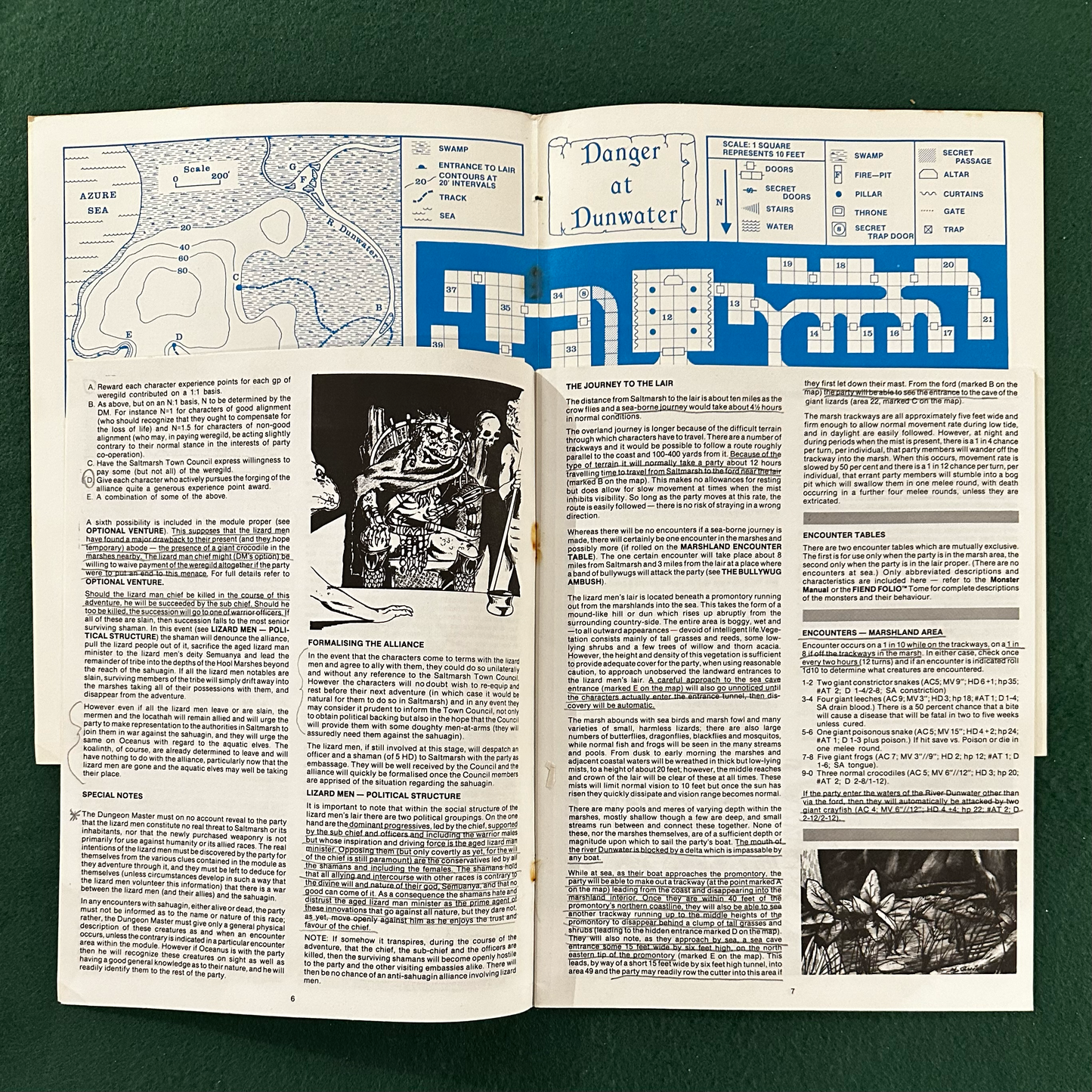 Vintage Dungeons & Dragons Game Book: Danger at Dunwater