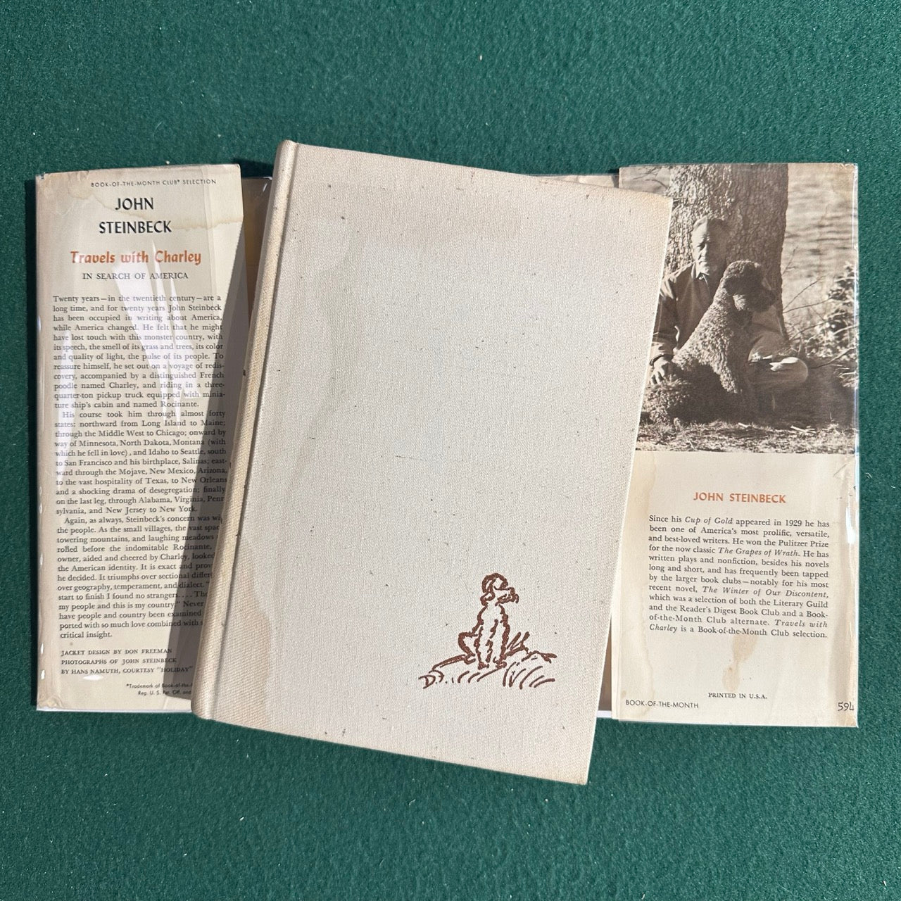 Vintage Fiction Hardback: John Steinbeck - Travels with Charley BCE