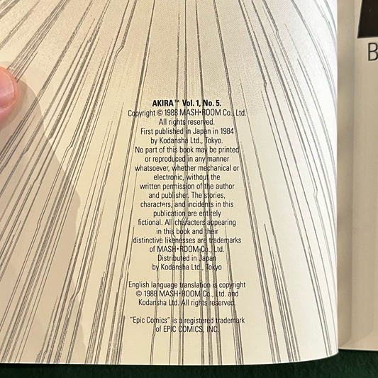 Vintage Graphic Novel Paperback: Katsuhiro Otomo - Akira Vol 1, Book 5