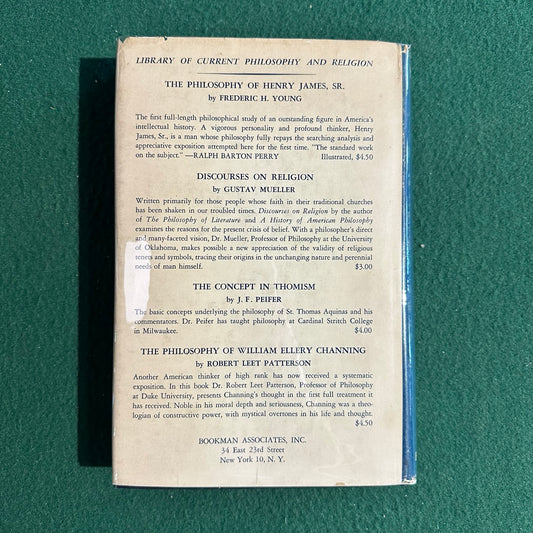 Vintage Non-Fiction Hardback: Robert Lee Patterson - The Philosophy of William Ellery Channing FIRST EDITION