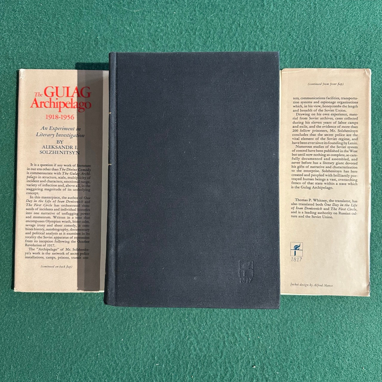 Vintage Non-Fiction Hardback: Aleksandr I Solzhenitsyn - The Gulag Archipelago FIRST EDITION