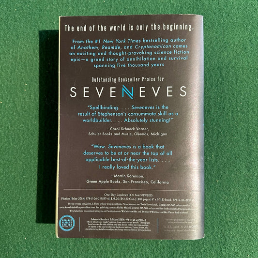 Sci-Fi Paperback: Neal Stephenson - Seveneves ARC
