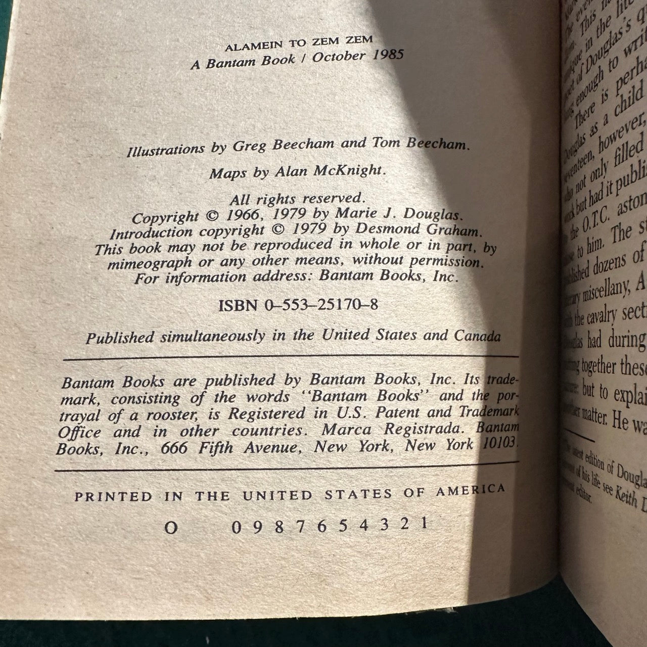 Vintage Fiction Paperback: Keith Douglas - Alamein to Zem Zem FIRST PRINTING