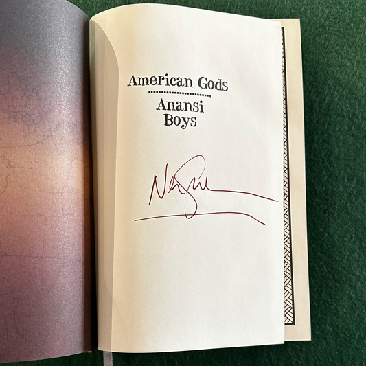 Fantasy Hardback: Neil Gaiman - American Gods & Anansi Boys SIGNED SECOND PRINTING