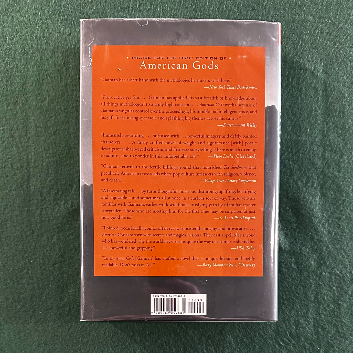Fantasy Hardback: Neil Gaiman - American Gods, 10th Anniversary Edition SIGNED SECOND PRINTING