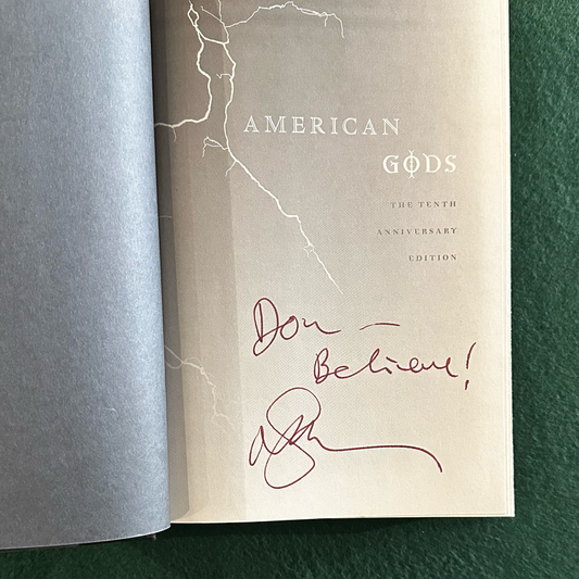 Fantasy Hardback: Neil Gaiman - American Gods, 10th Anniversary Edition SIGNED SECOND PRINTING