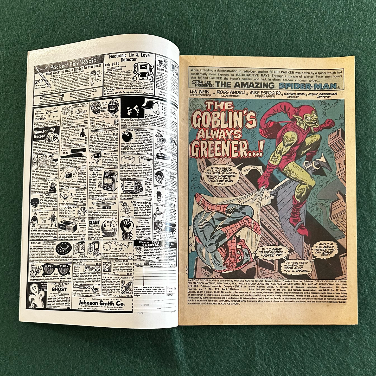 Vintage Comic Book: The Amazing Spider-man #179