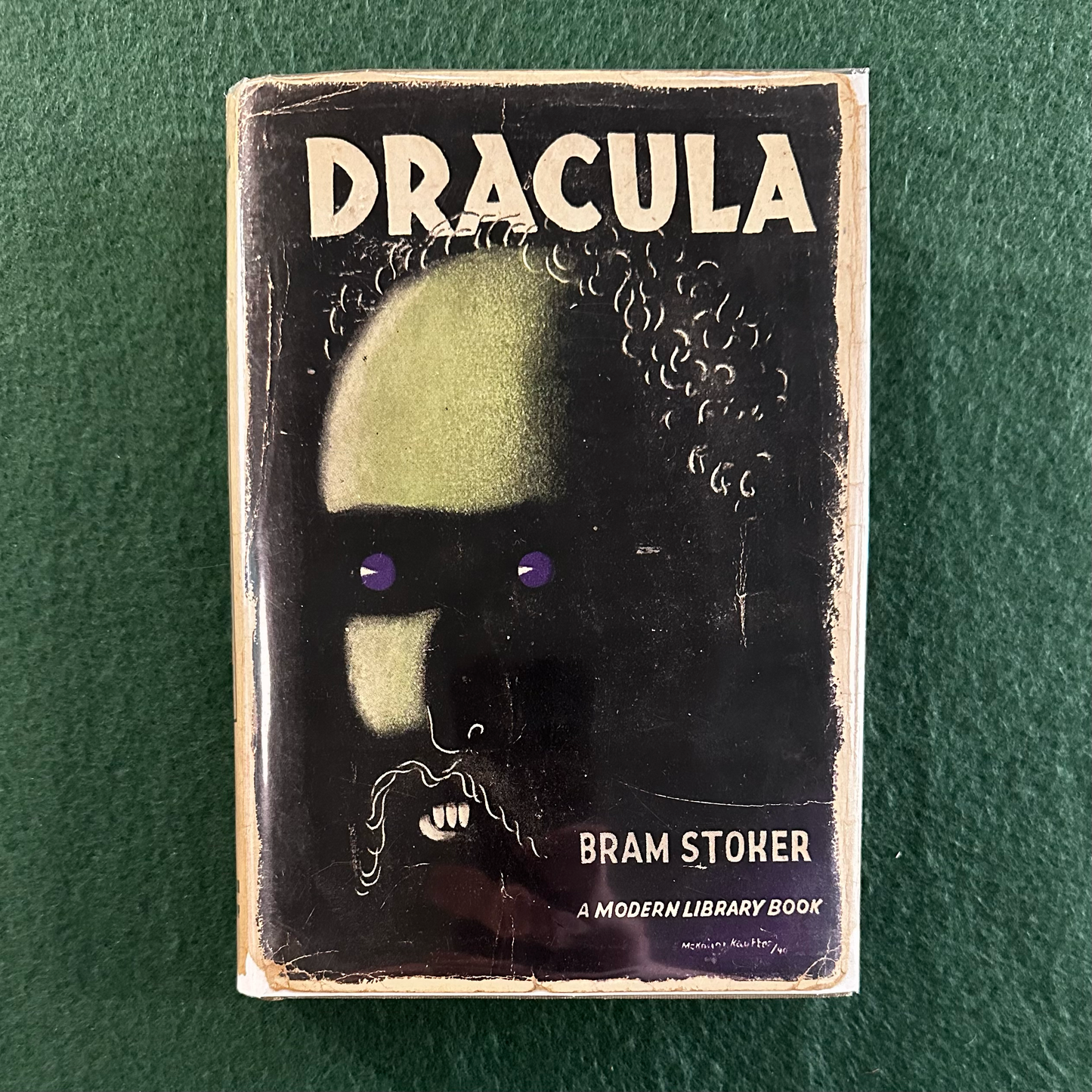 Vintage Horror Hardback: Bram Stoker - Dracula MODERN LIBRARY 1940s