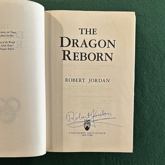 Vintage Fantasy Hardback: Robert Jordan - The Dragon Reborn, Book 3 of The Wheel of Time SIGNED FIRST EDITION/PRINTING