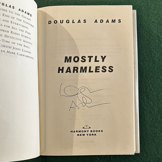 Vintage Sci-Fi Hardback: Douglas Adams - Mostly Harmless SIGNED FIRST EDITION/PRINTING