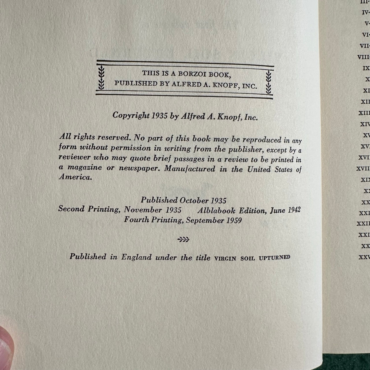 Vintage Fiction Hardback: Mikhail Sholokhov - Seeds of Tomorrow FOURTH PRINTING