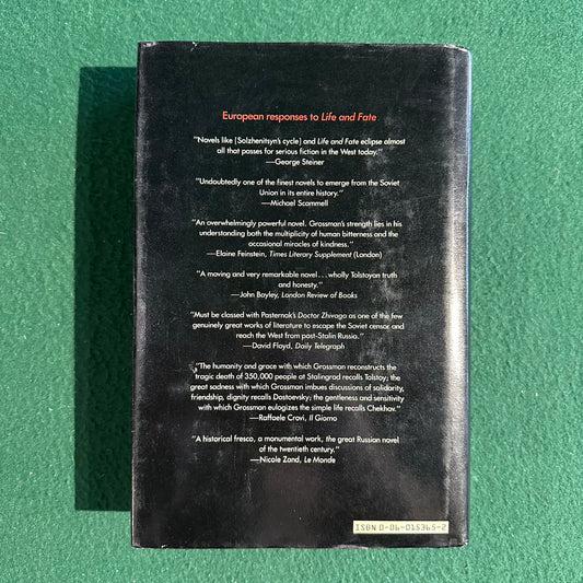 Vintage Fiction Hardback: Vasily Grossman - Life and Fate FIRST EDITION/SECOND PRINTING