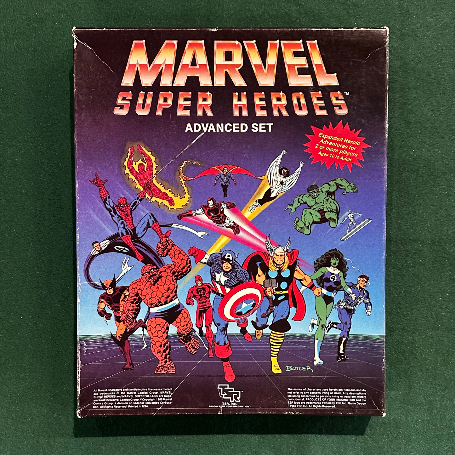 Vintage TTRPG Box Set: Marvel Super Heroes Advanced Set WITH DICE