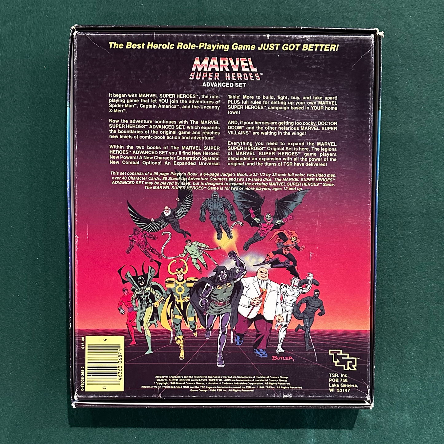 Vintage TTRPG Box Set: Marvel Super Heroes Advanced Set WITH DICE