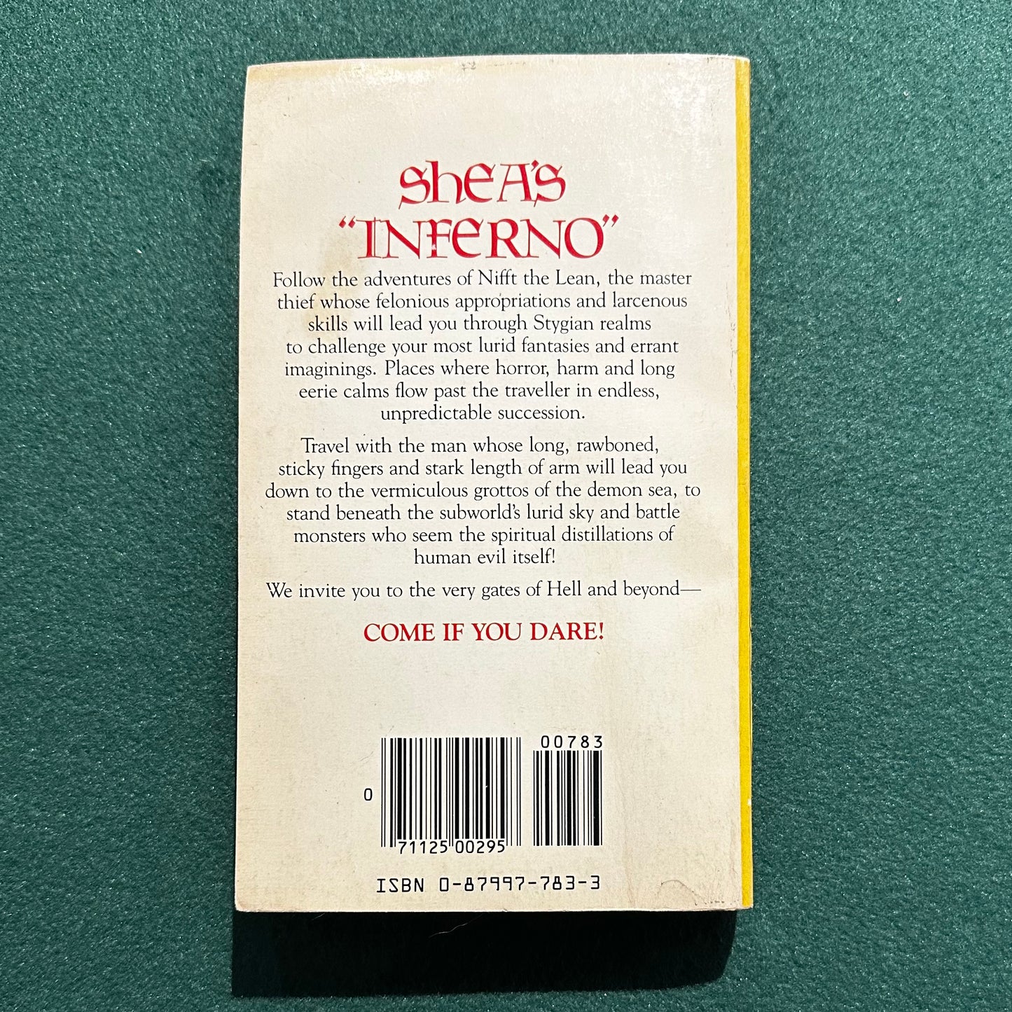 Vintage Fantasy Paperback: Michael Shea - Nifft the Lean FIRST PRINTING