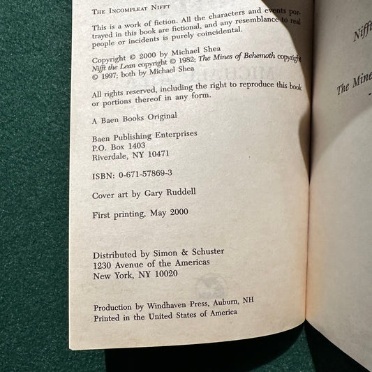 Vintage Fantasy Paperback: Michael Shea - The Incompleat Nifft FIRST PRINTING