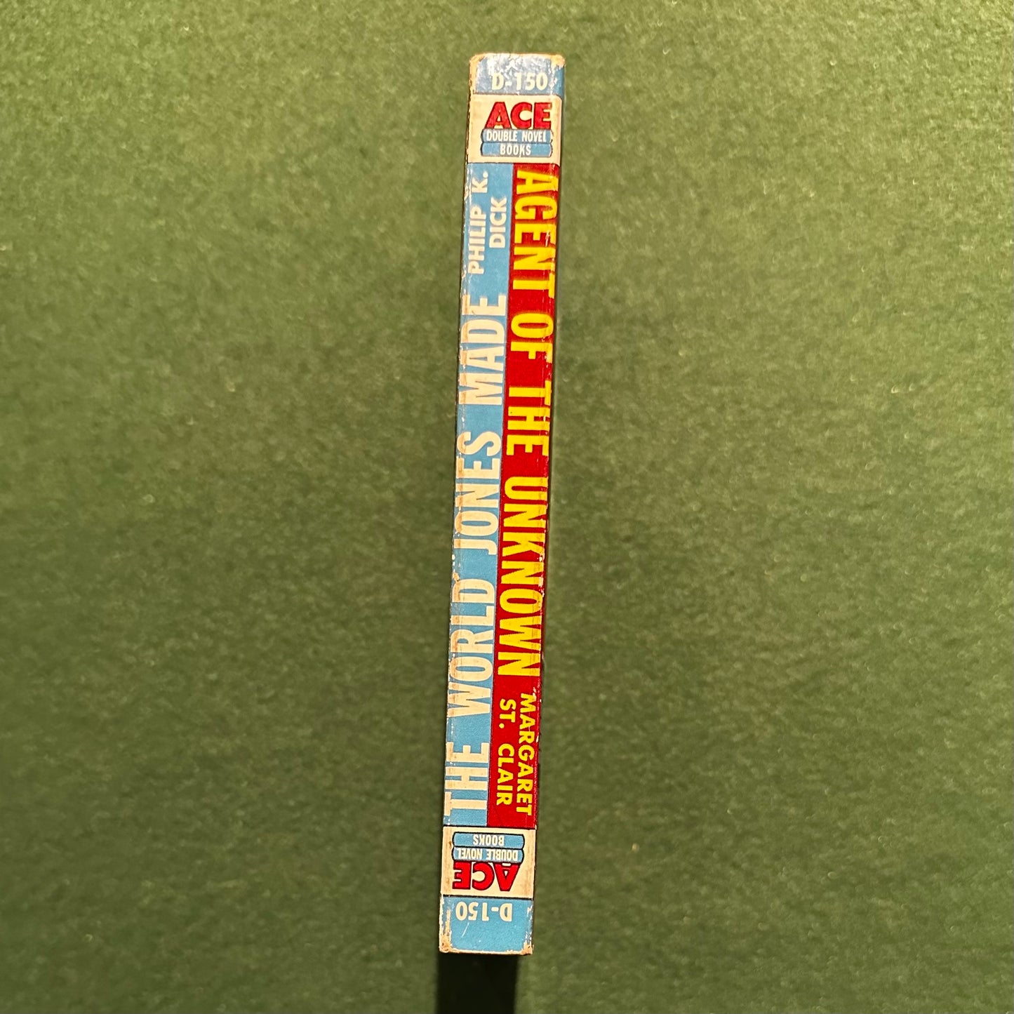 Vintage Sci-fi Paperback: Philip K Dick / Margaret St. Clair - The World Jones Made / Agent of the Unknown ACE DOUBLE D-150