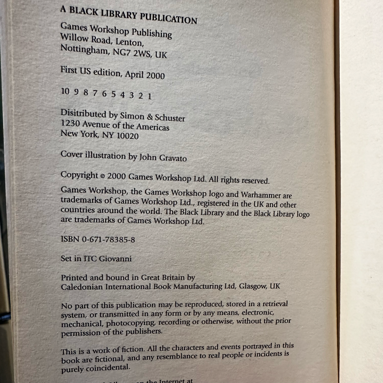 Vintage Sci-fi Paperback: William King - Warhammer: Skavenslayer FIRST PRINTING
