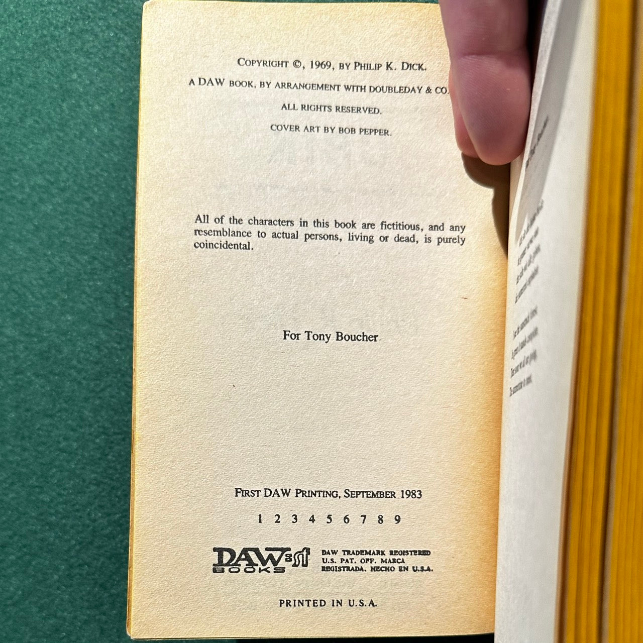 Vintage Sci-fi Paperback: Philip K Dick - Ubik DAW FIRST PRINTING