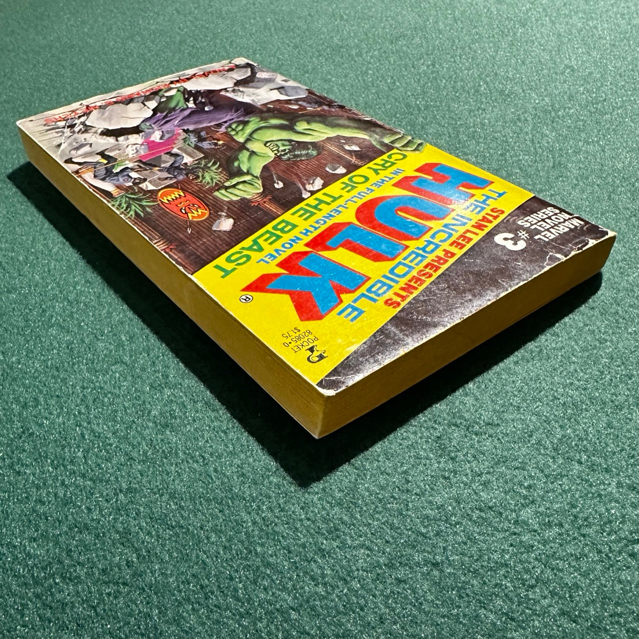 Vintage Marvel Novel Paperback: Stan Lee Presents The Incredible Hulk: Cry of the Beast FIRST PRINTING