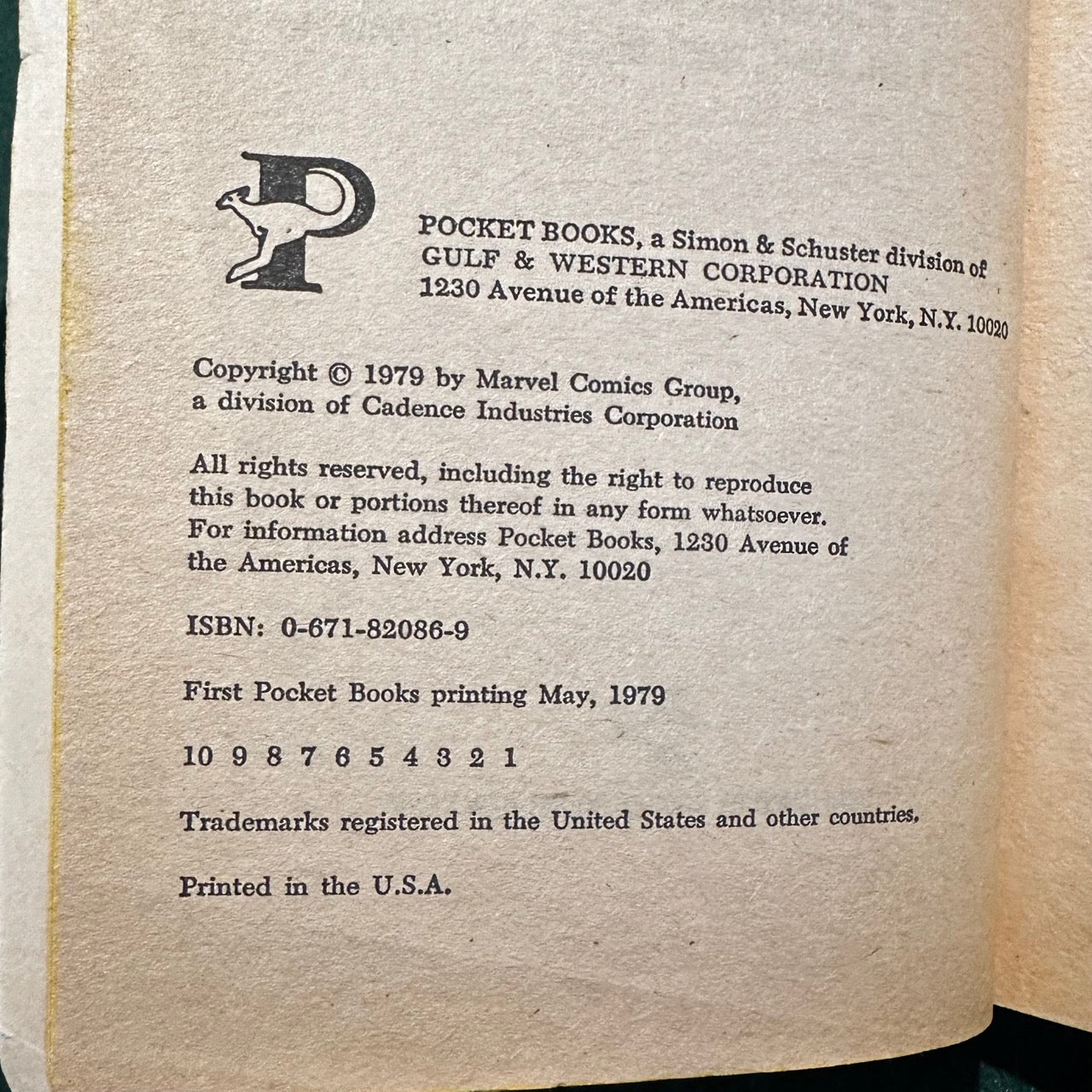 Vintage Marvel Novel Paperback: Stan Lee Presents Captain America: Holocaust For Hire FIRST PRINTING