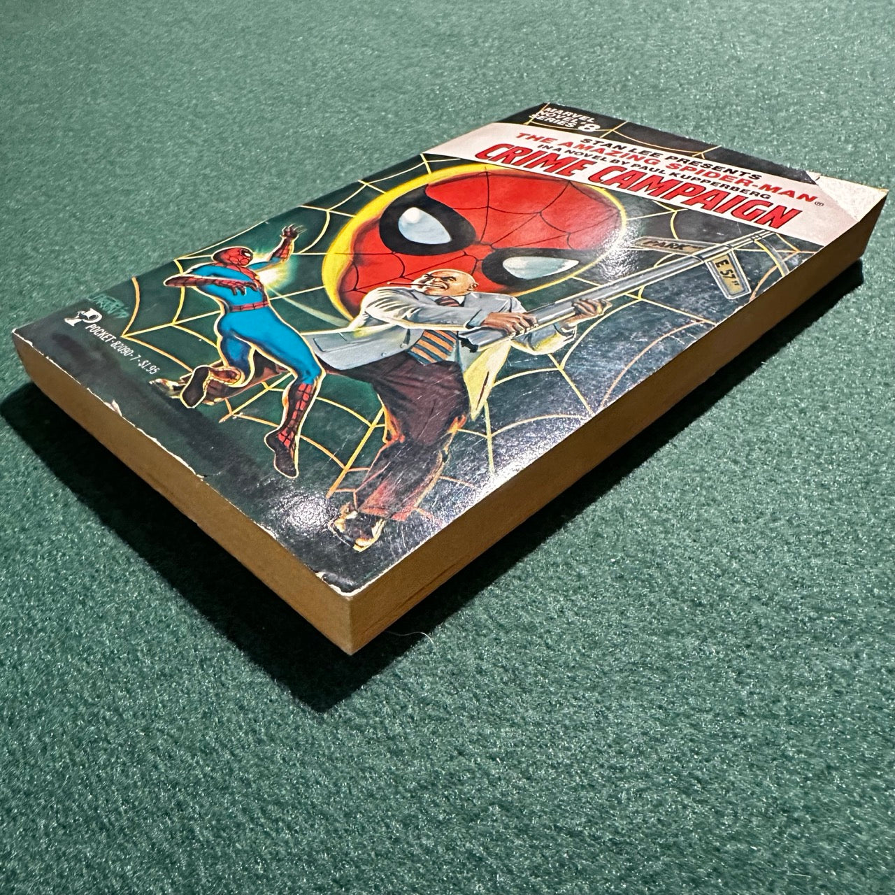 Vintage Marvel Novel Paperback: Stan Lee Presents The Amazing Spider-man: Crime Campaign FIRST PRINTING