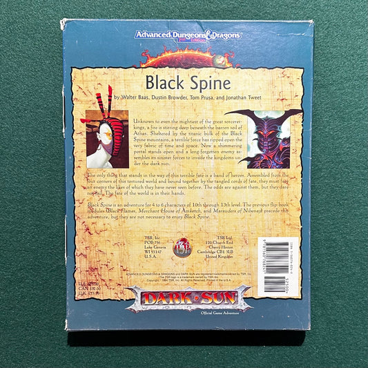 Vintage Dungeons and Dragons Box Set: 2e Dark Sun - Black Spine COMPLETE