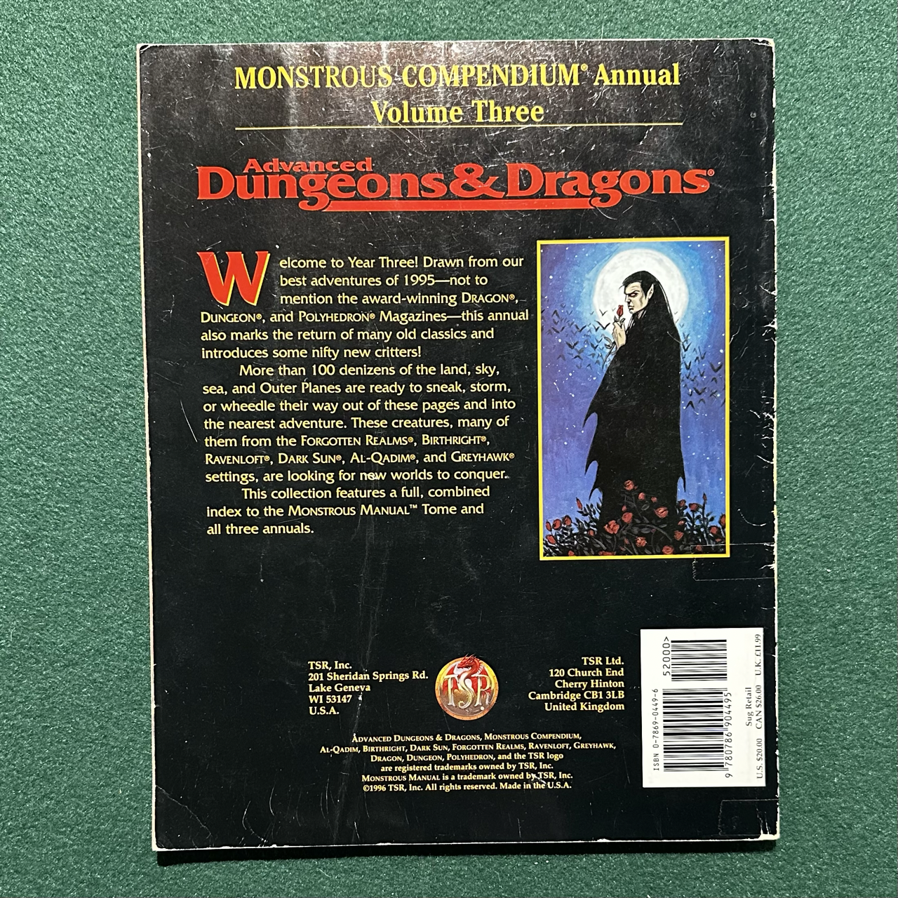 Vintage Dungeons & Dragons Paperback: AD&D Monstrous Compendium Annual Vol 3