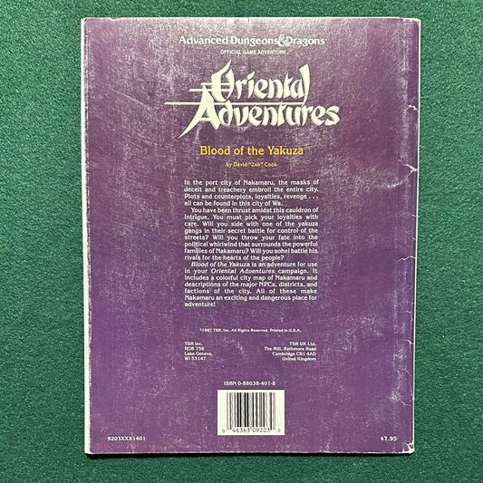 Vintage Dungeons & Dragons Adventure: AD&D Oriental Adventures - Blood of the Yakuza COMPLETE