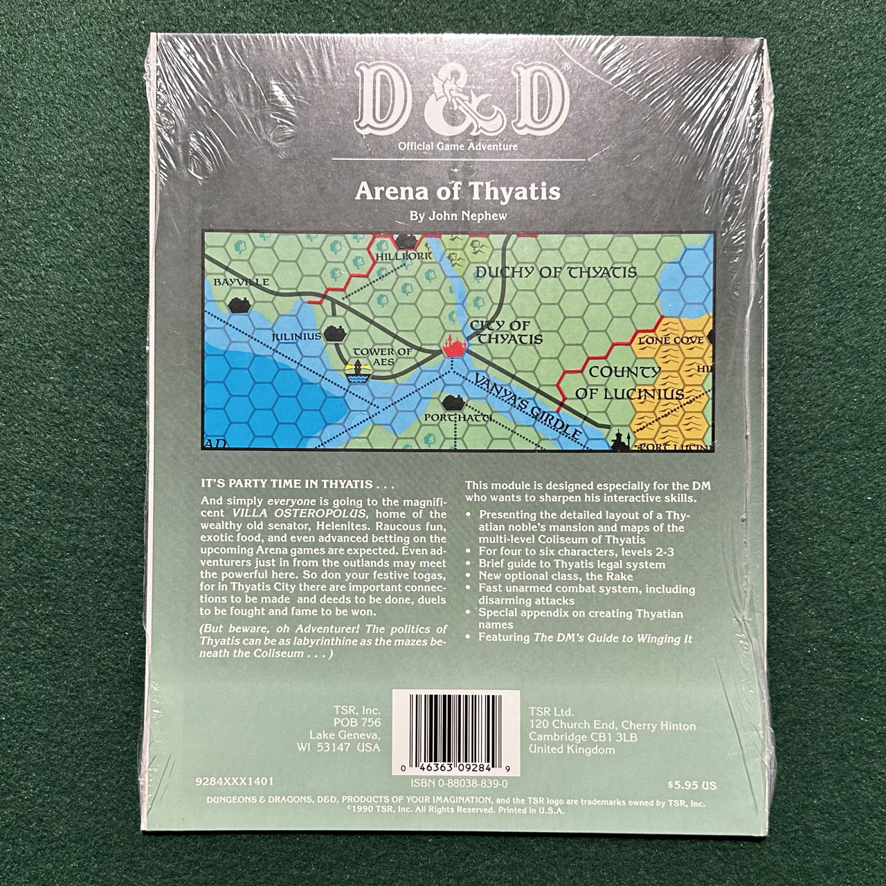 Vintage Dungeons & Dragons Paperback: Arena of Thyatis SEALED