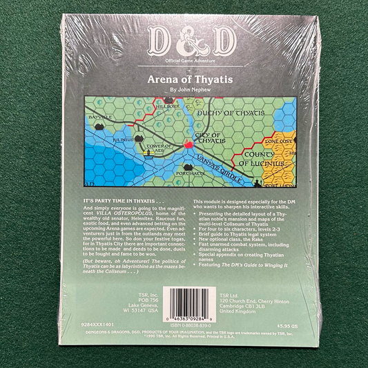 Vintage Dungeons & Dragons Paperback: Arena of Thyatis SEALED