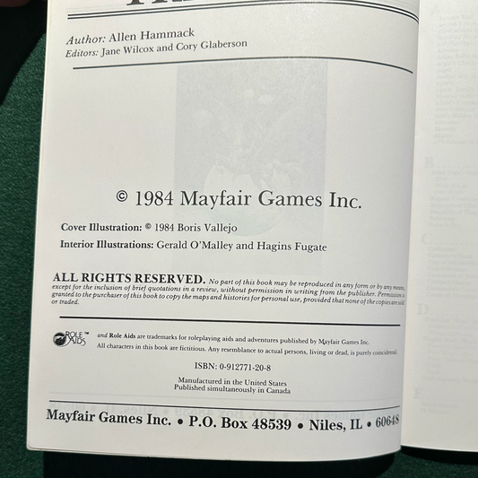 Vintage Dungeons & Dragons Paperback: Role Aids: Fantastic Treasures