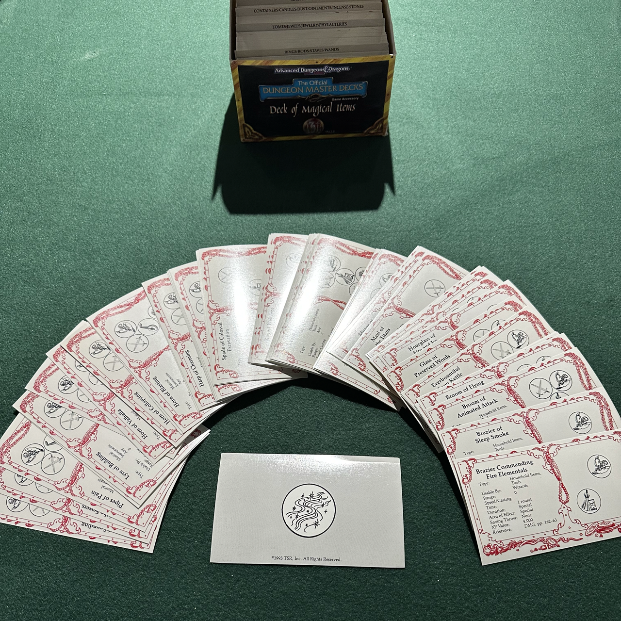 Vintage Dungeons & Dragons Accessory: Dungeon Master Deck of Magical Items 2e