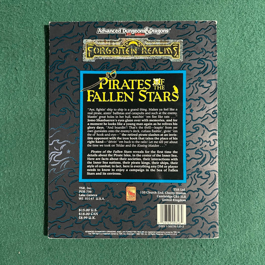Vintage Advanced Dungeons & Dragons 2e Accessory: Forgotten Realms: Pirates of the Fallen Stars