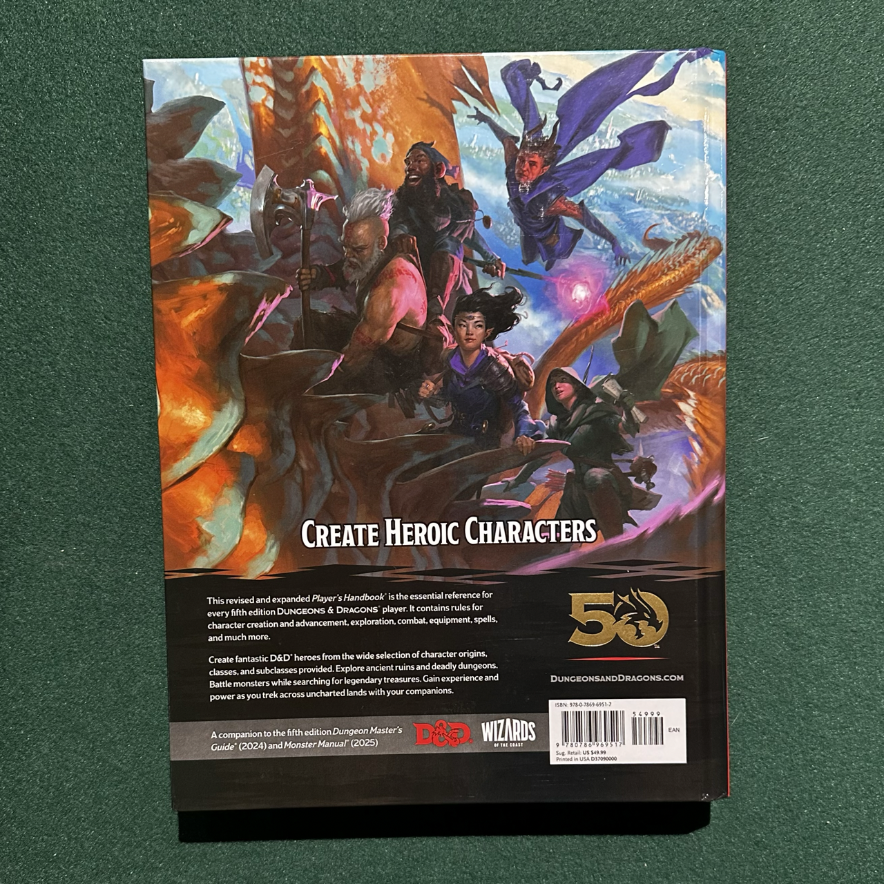 Dungeons & Dragons Core Book: 2024 Player's Handbook GENCON 50 SIGNED FIRST PRINTING W/ MISPRINT