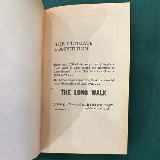 Vintage Fiction Paperback: Richard Bachman (Stephen King) - The Long Walk FIRST PRINTING