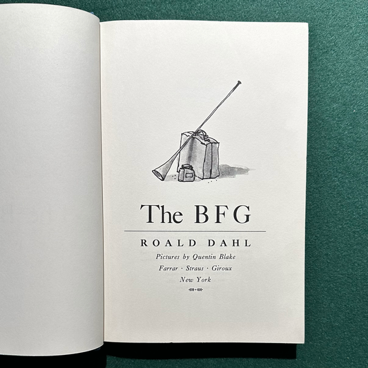 Vintage Fiction Hardback: Roald Dahl - The BFG FIRST AMERICAN EDITION