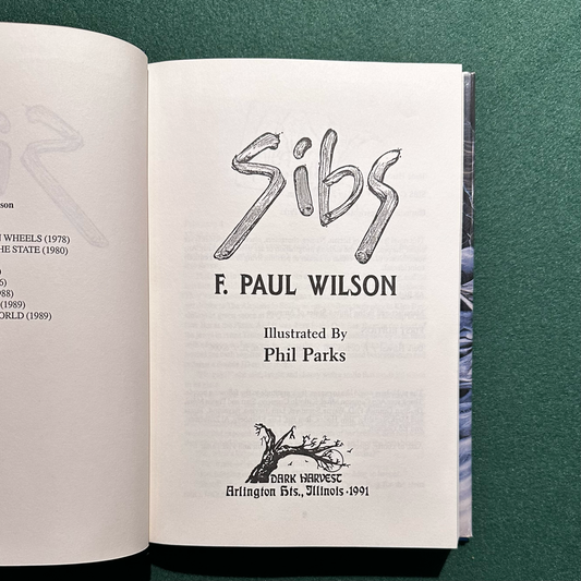 Vintage Fiction Hardback: F. Paul Wilson - Sibs FIRST EDITION