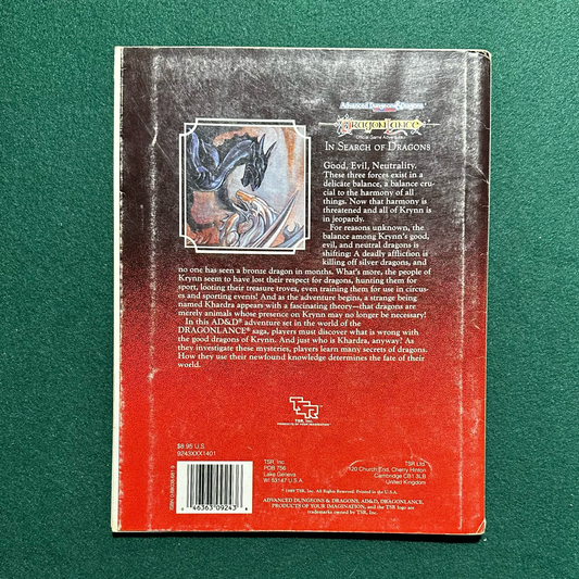 Vintage Dungeons & Dragons Adventure: Dragonlance 2e - In Search of Dragons