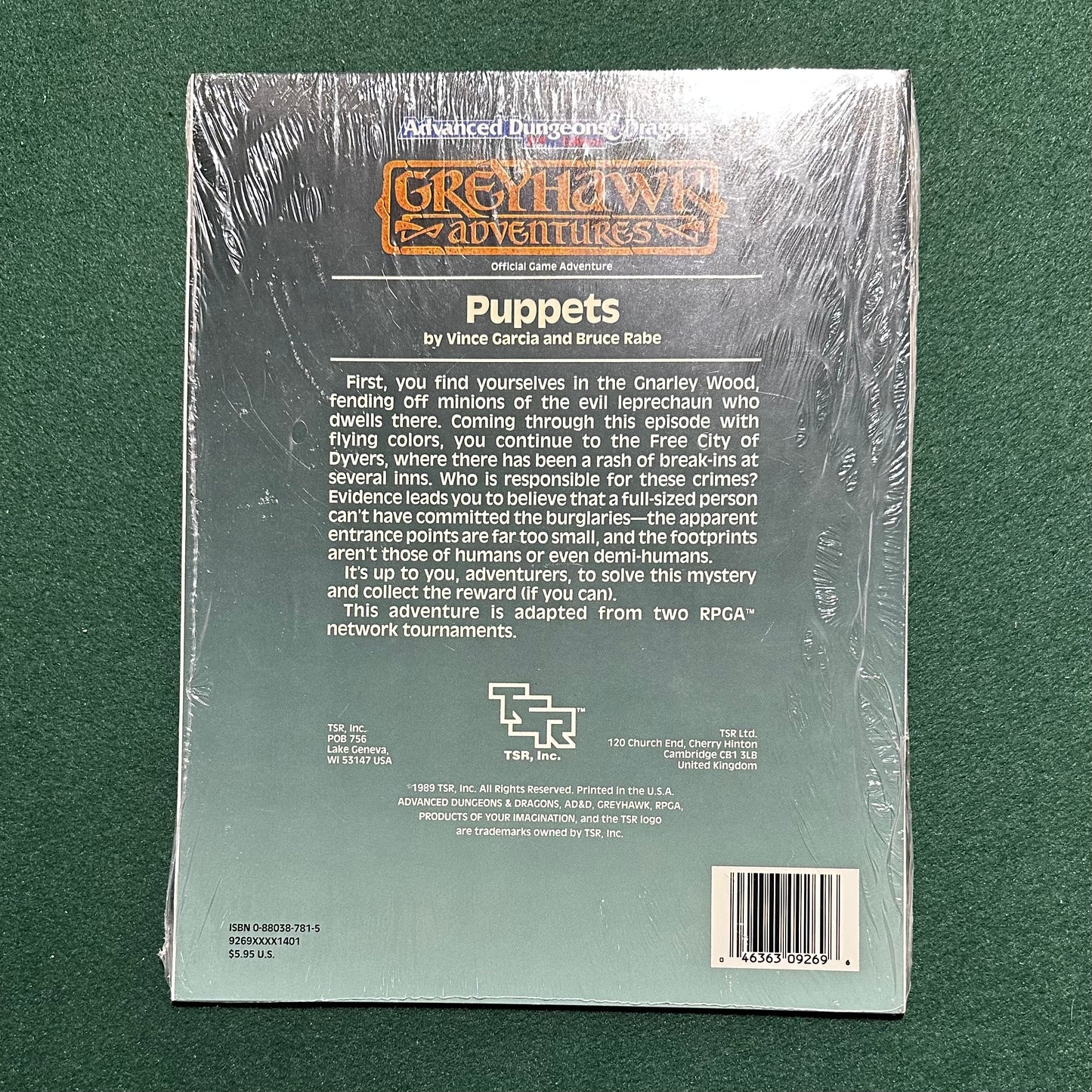 Vintage Dungeons & Dragons Adventure: Greyhawk Adventures 2e - Puppets SEALED