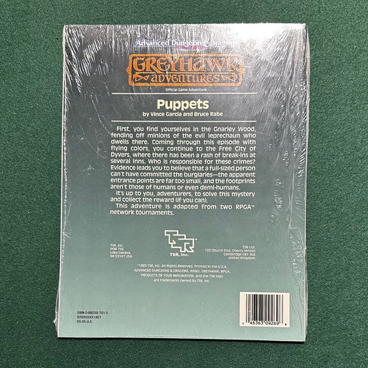 Vintage Dungeons & Dragons Adventure: Greyhawk Adventures 2e - Puppets SEALED