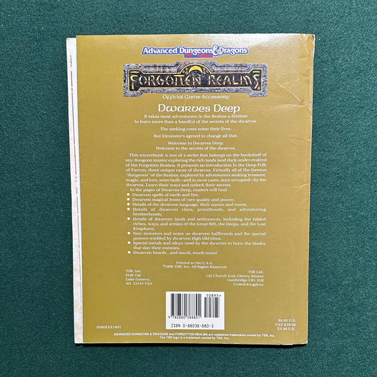 Vintage Dungeons & Dragons Adventure: Dwarves Deep 2e